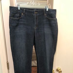 Loft curvy straight jeans.